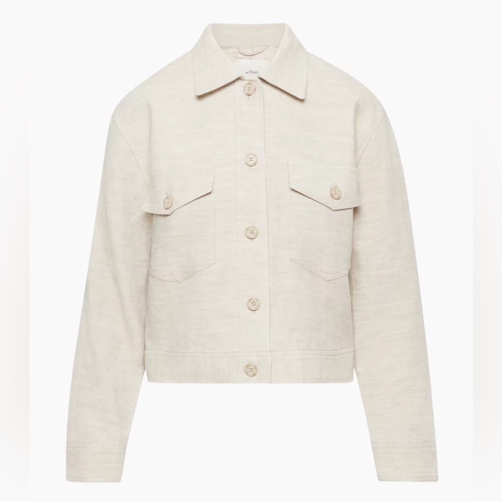 Aritzia Wilfred Autumn Shirt Jacket Linen